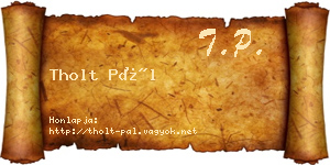 Tholt Pál névjegykártya