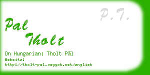 pal tholt business card